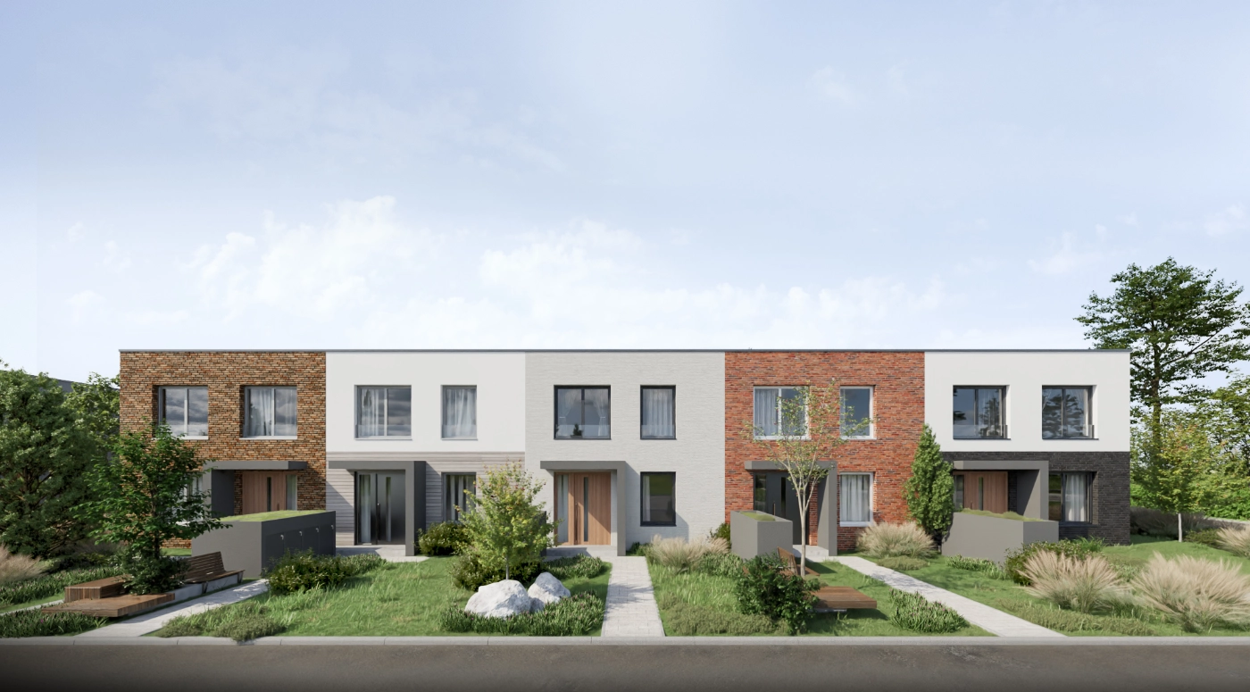 Neubau moderner Stadthäuser
