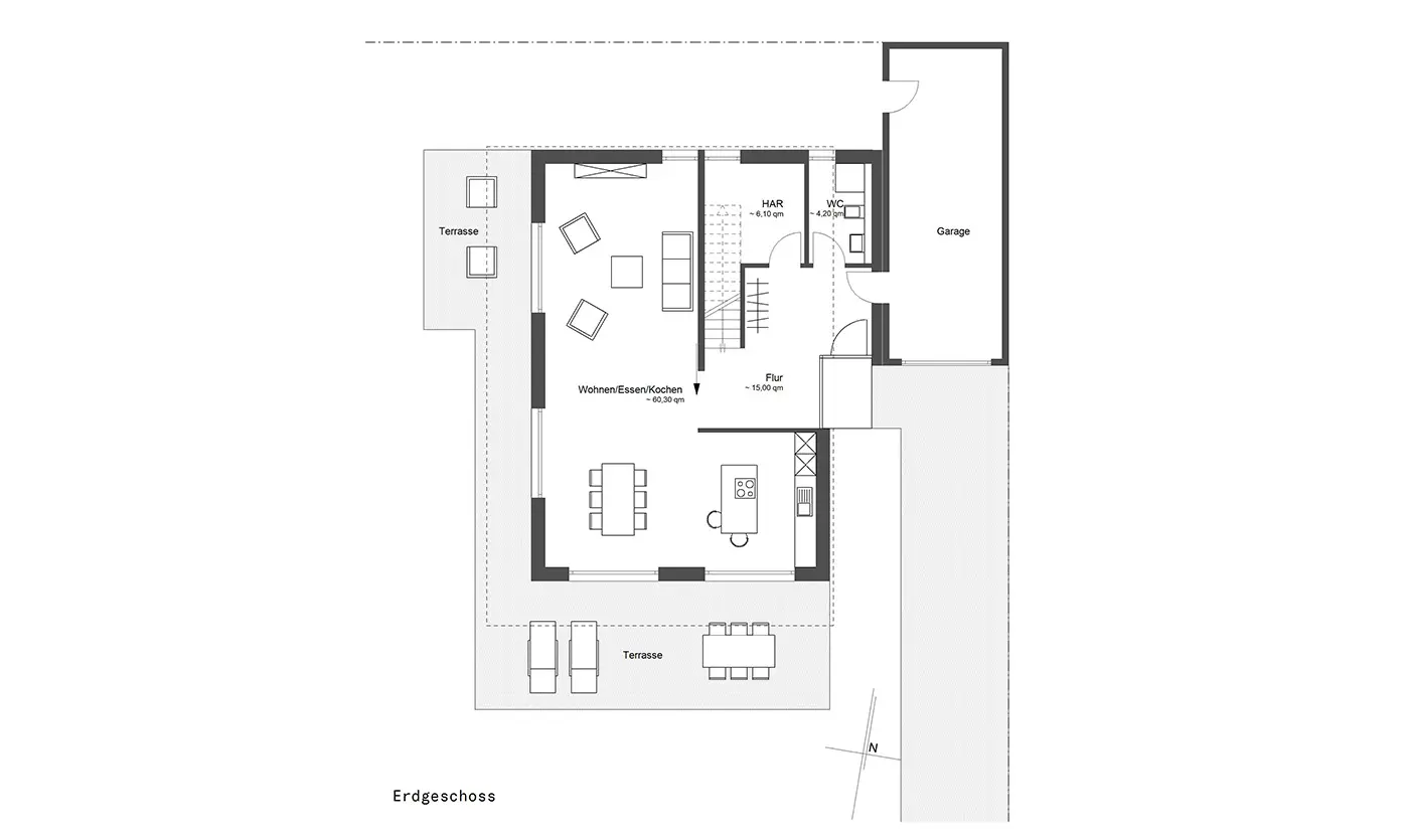 Neubau eines Einfamilienhaus