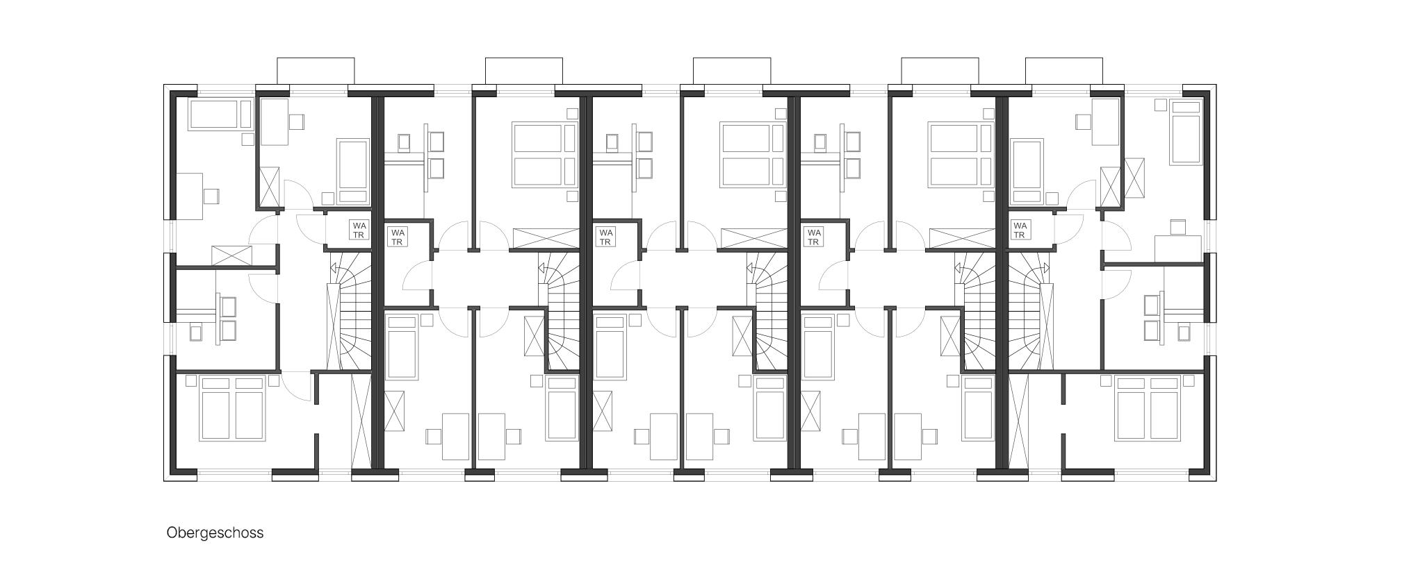 Neubau moderner Stadthäuser